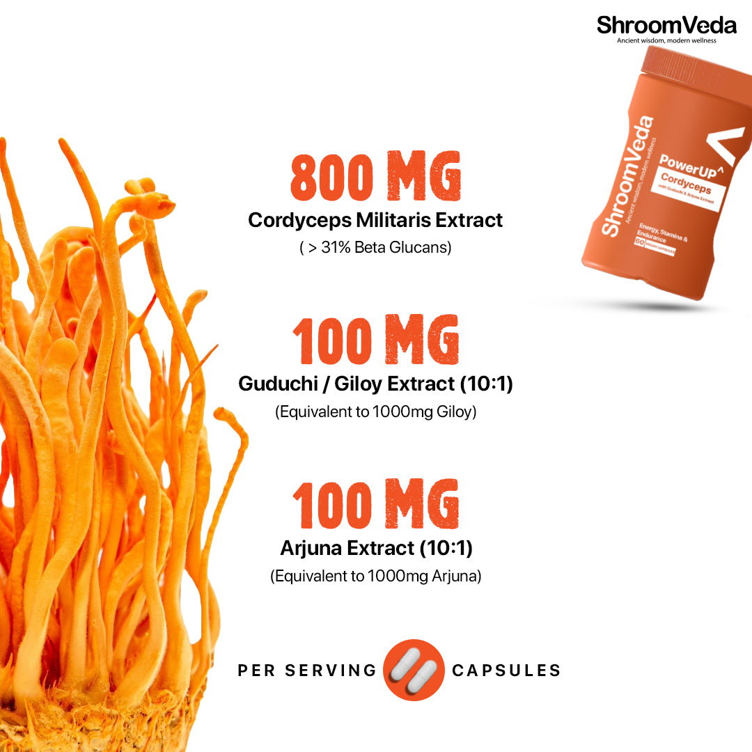 
                  
                    PowerUP^ Cordyceps Extract With Arjuna and Giloy
                  
                
