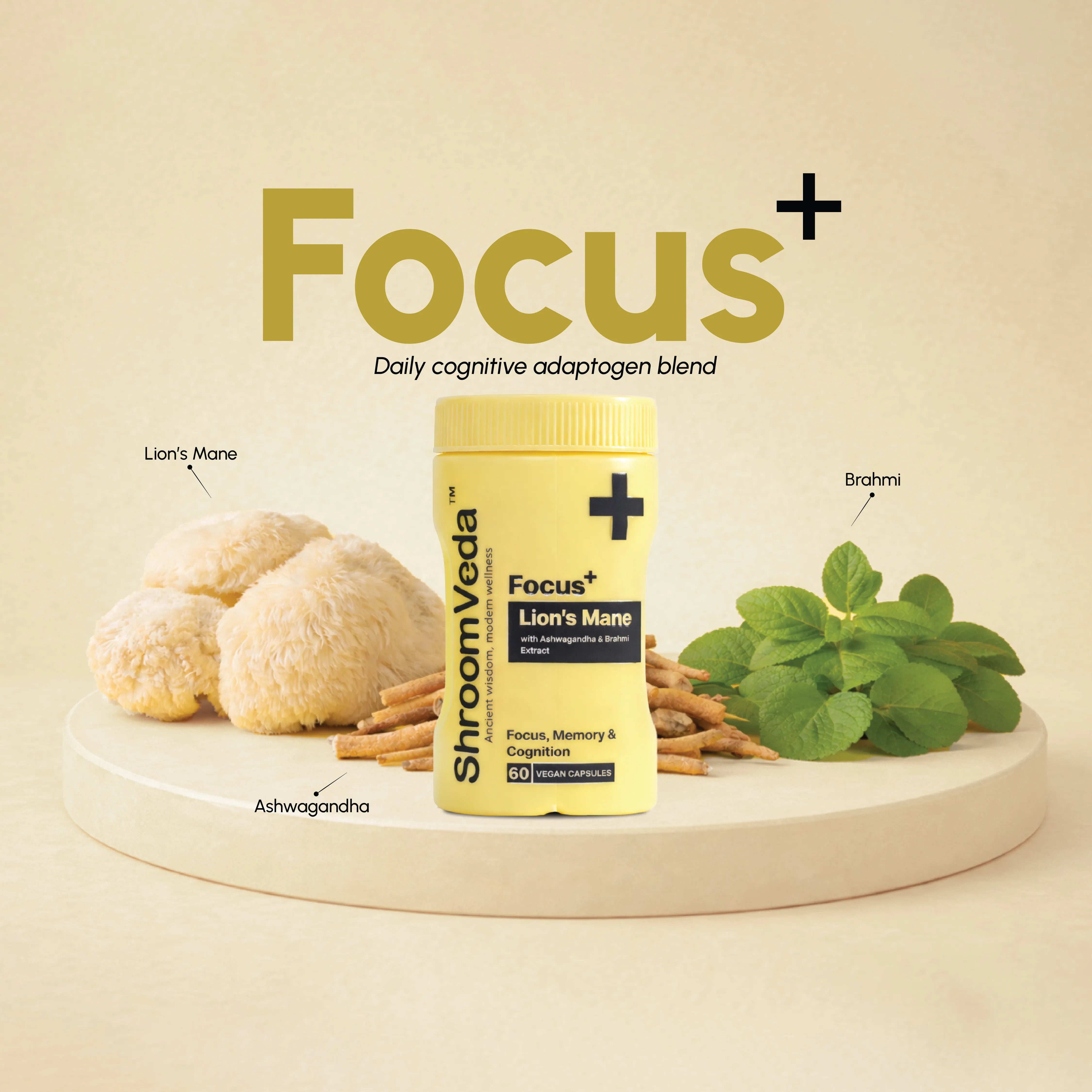 ShroomVeda Focus⁺ (60 vegan capsules)