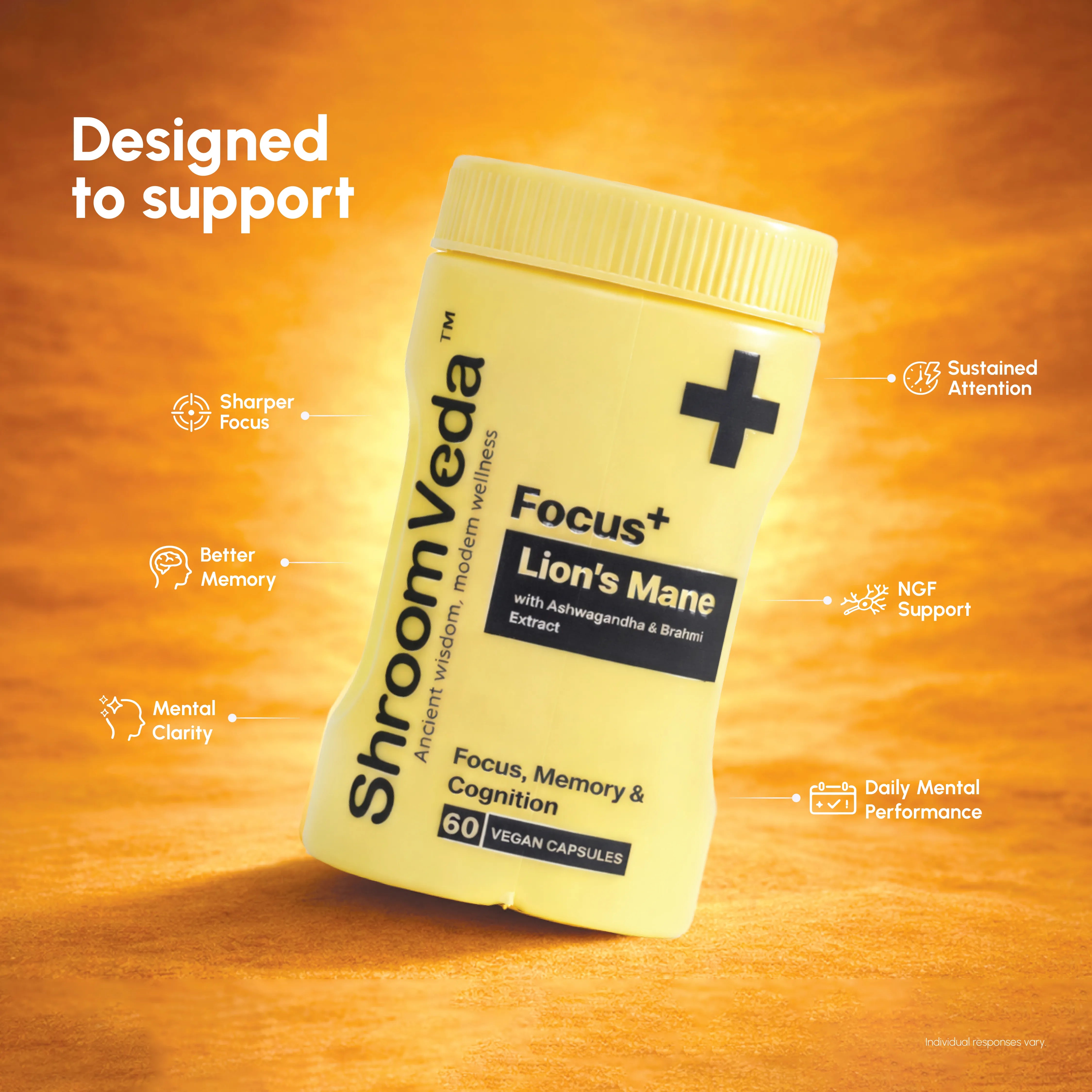 ShroomVeda Focus⁺ (60 vegan capsules)