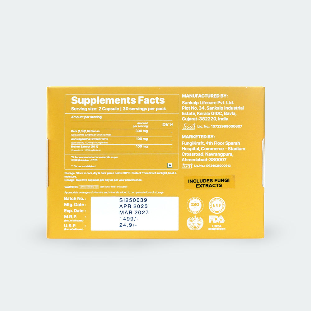 ShroomVeda Focus⁺ (60 vegan capsules)
