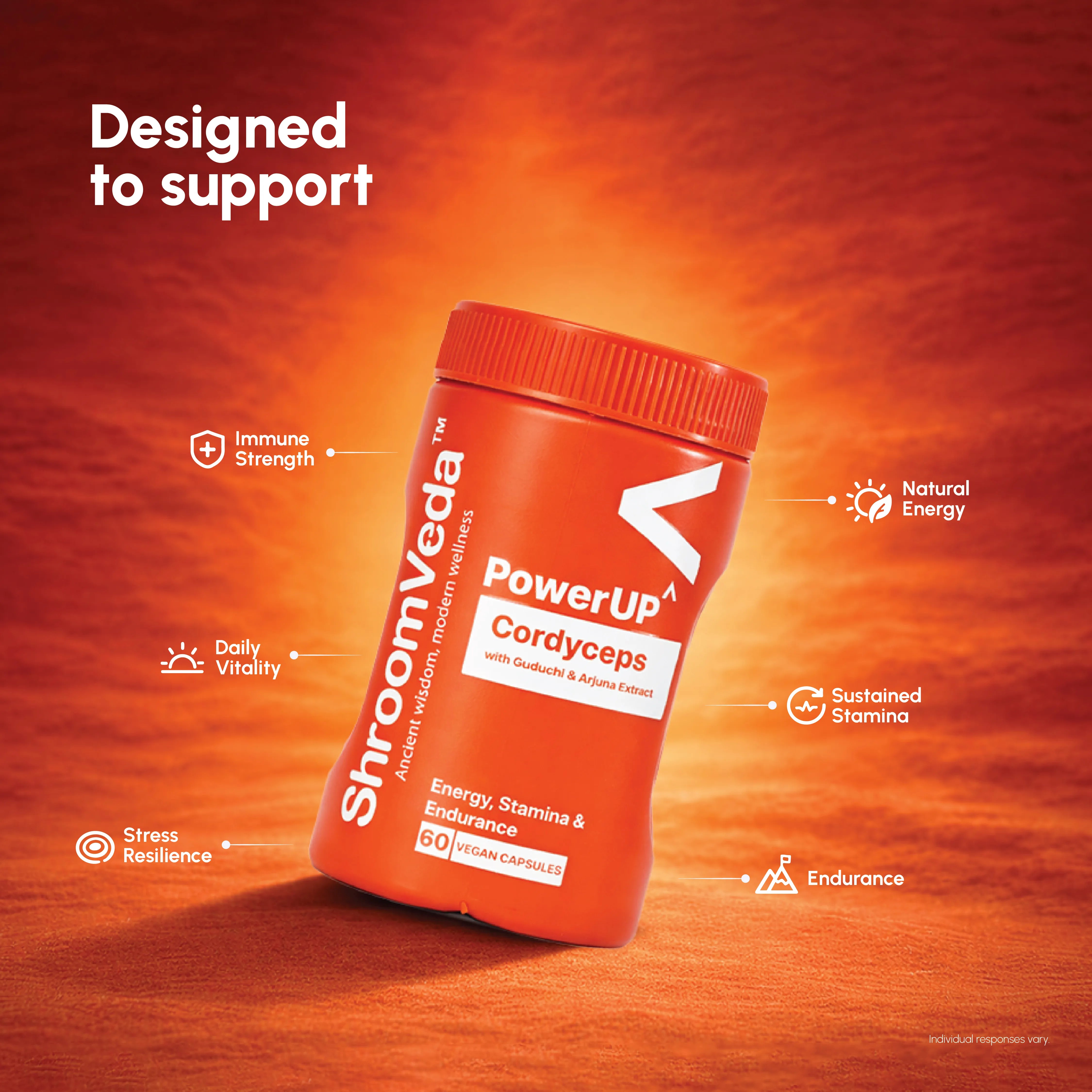 ShroomVeda PowerUP^ (60 vegan capsules)